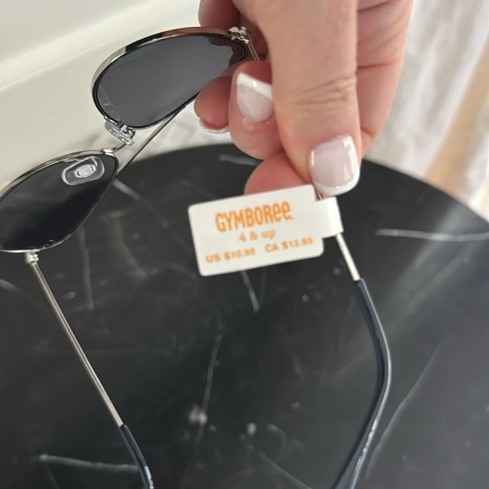 NWT Gymboree Stylish Silver Aviator Sunglasses Size 4 and Up